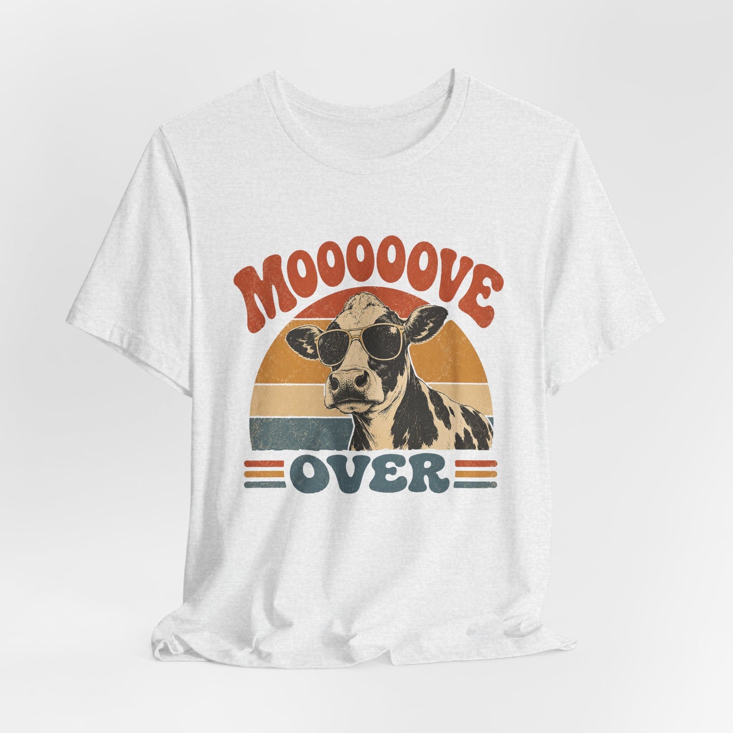 Mooove Over Cow Tee – Retro Vintage Farm Animal Graphic T-Shirt