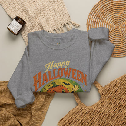 Unisex Happy Halloween Pumpkin Crewneck Sweatshirt