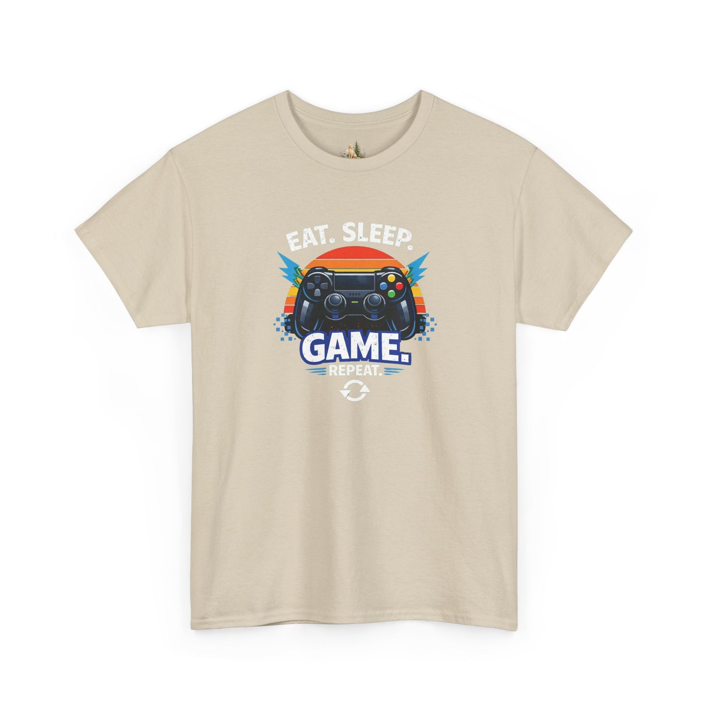 Gaming Controller Graphic Tee — "GAME" Retro Sunset Video Game T-Shirt (Heavy Weight Tee)
