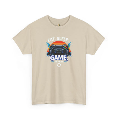 Gaming Controller Graphic Tee — "GAME" Retro Sunset Video Game T-Shirt (Heavy Weight Tee)