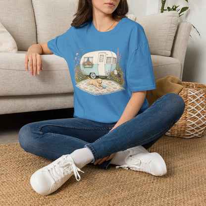 Vintage Camper T-Shirt — Cozy Caravan & Picnic Design(Light Weight, Ultra Soft)