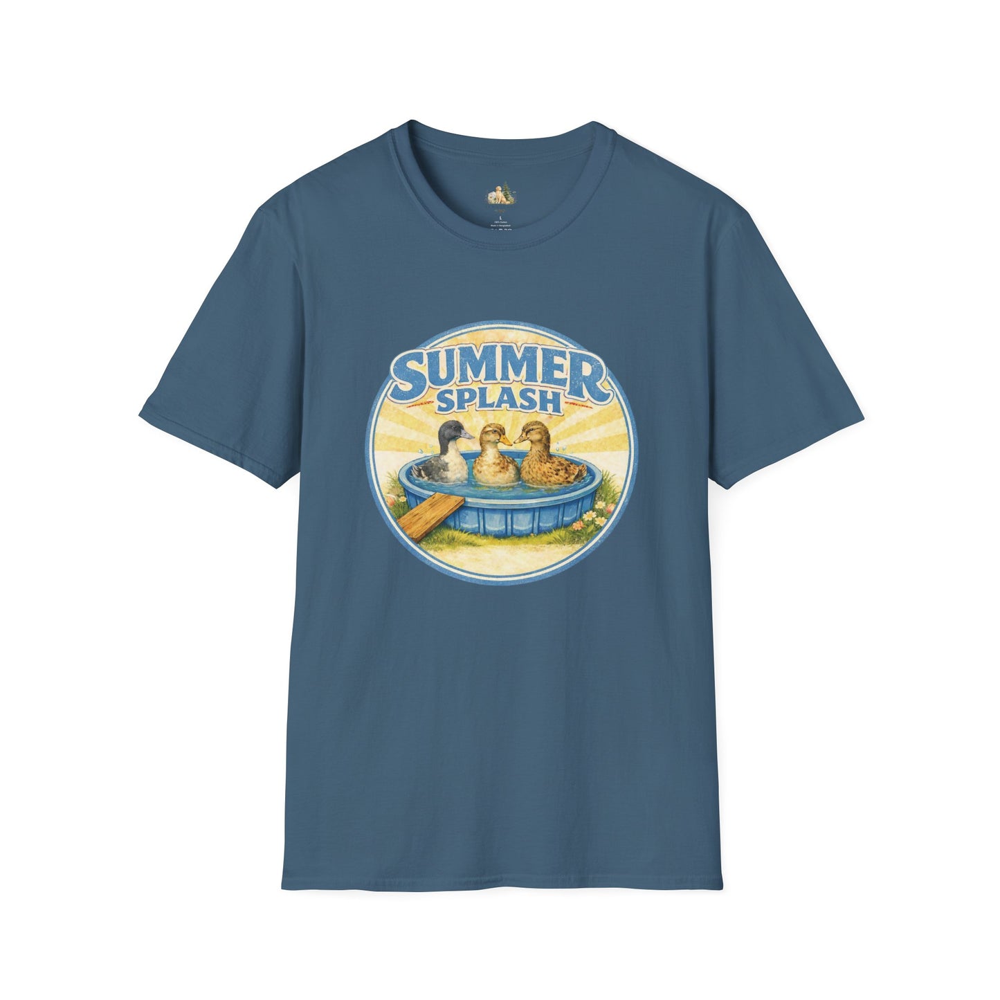 Unisex Summer Splash Tee — Vintage Ducklings Graphic T‑Shirt (Light Weight, Ultra Soft Tee)