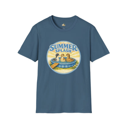 Unisex Summer Splash Tee — Vintage Ducklings Graphic T‑Shirt (Light Weight, Ultra Soft Tee)