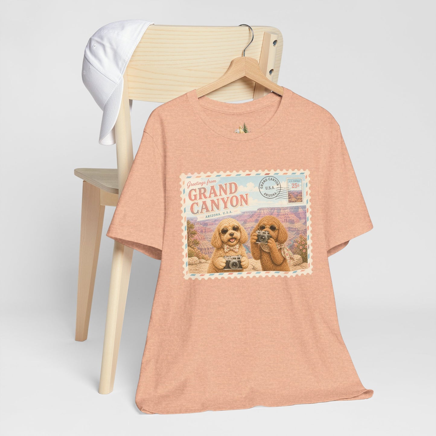Grand Canyon Pups T-Shirt | Vintage Postcard Dogs Travel Design