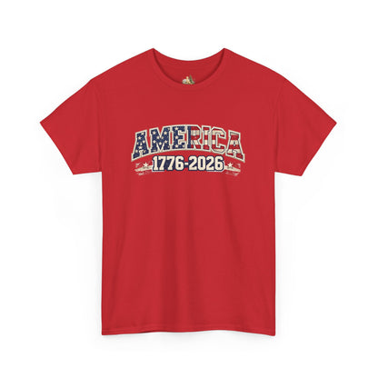 Unisex America 1776-2026 Patriotic Tee (Heavy Weight Cotton)