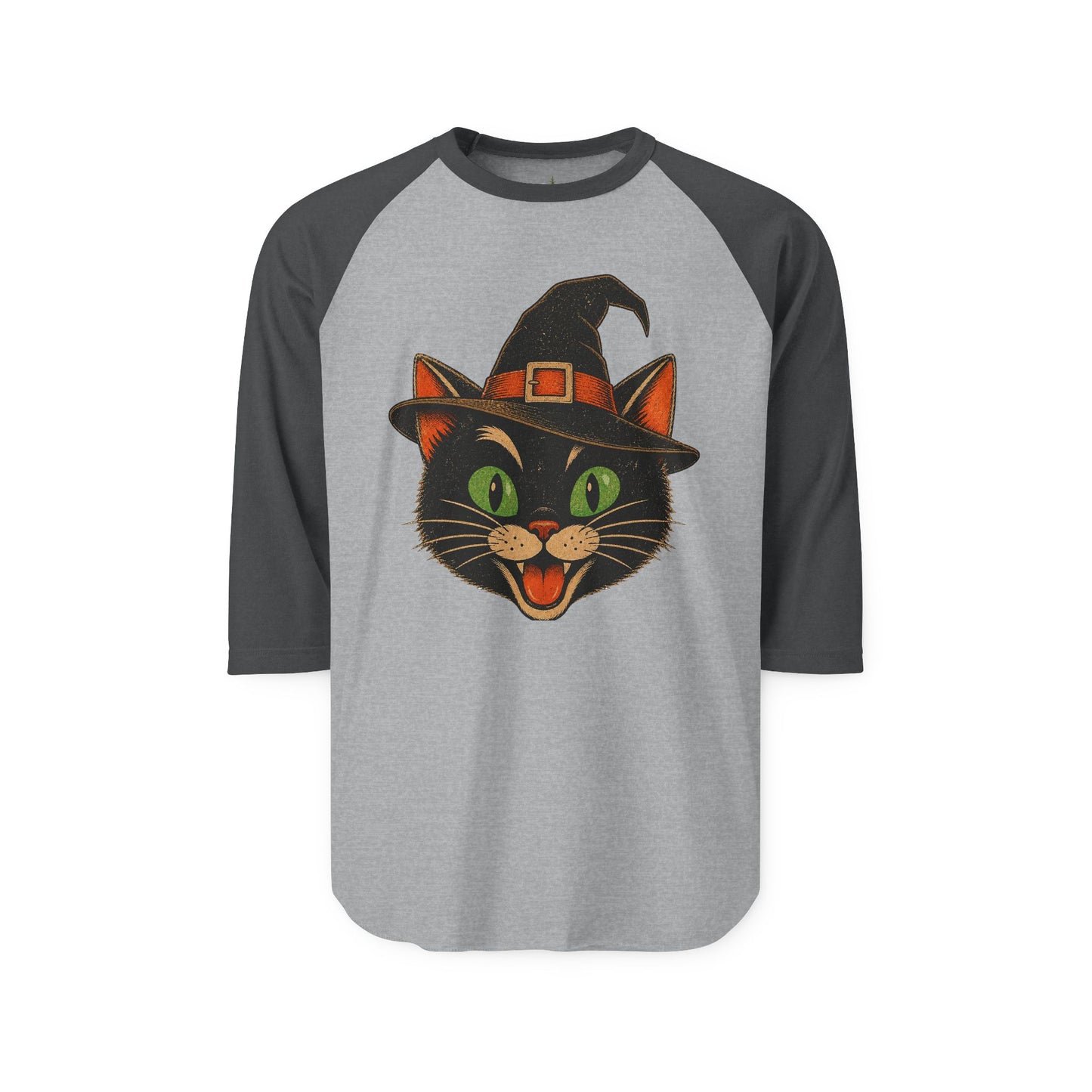Halloween Black Cat Raglan Shirt