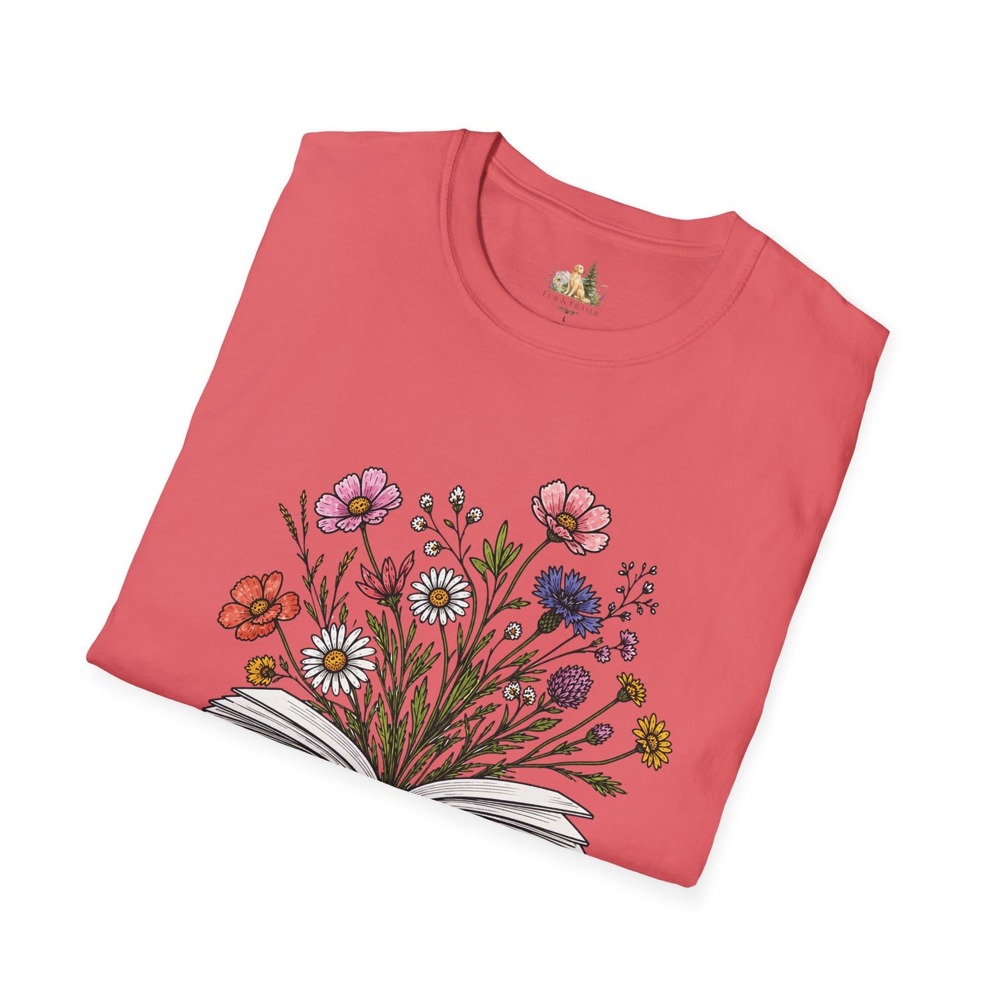 Floral Book Tee — “Just One More Chapter” Graphic T-Shirt