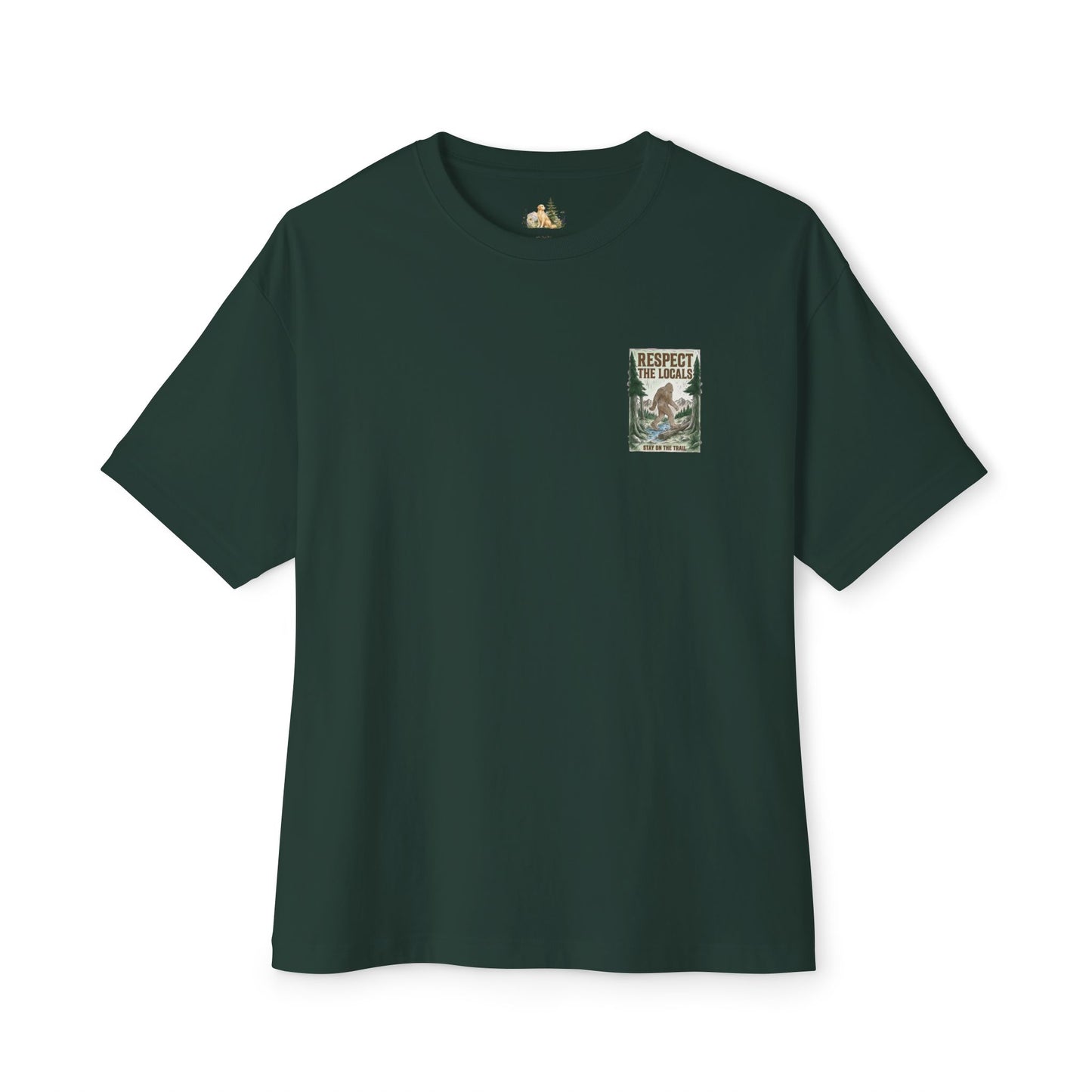Respect The Locals T-Shirt — Bigfoot Trail Graphic Tee (Boxy Oversized Tee)
