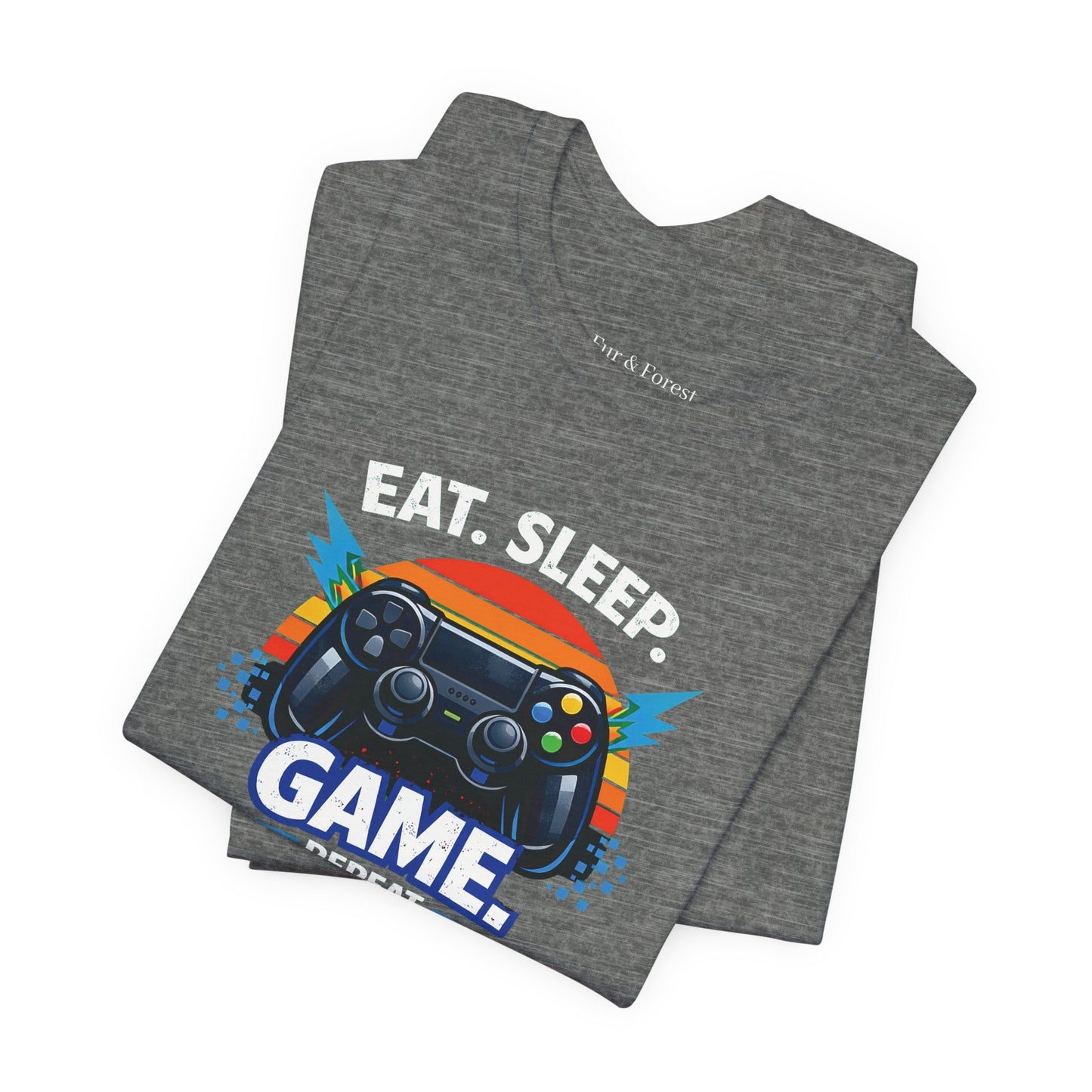Gaming Controller Graphic Tee — "GAME" Retro Sunset Video Game T-Shirt
