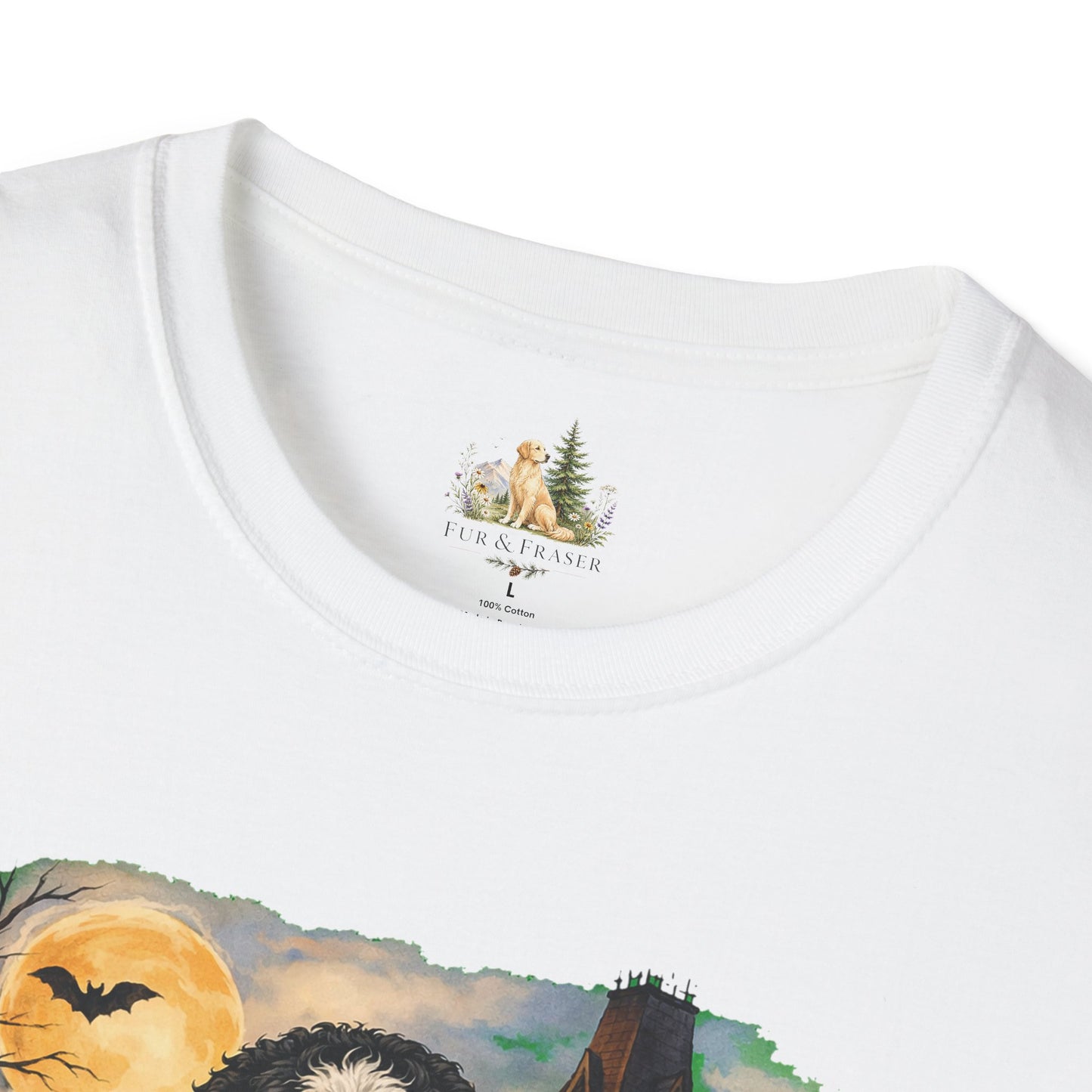 Unisex Halloween Bernese Mountain Dog Costume Tee – What Tails Lurks Behind The Pines Collection