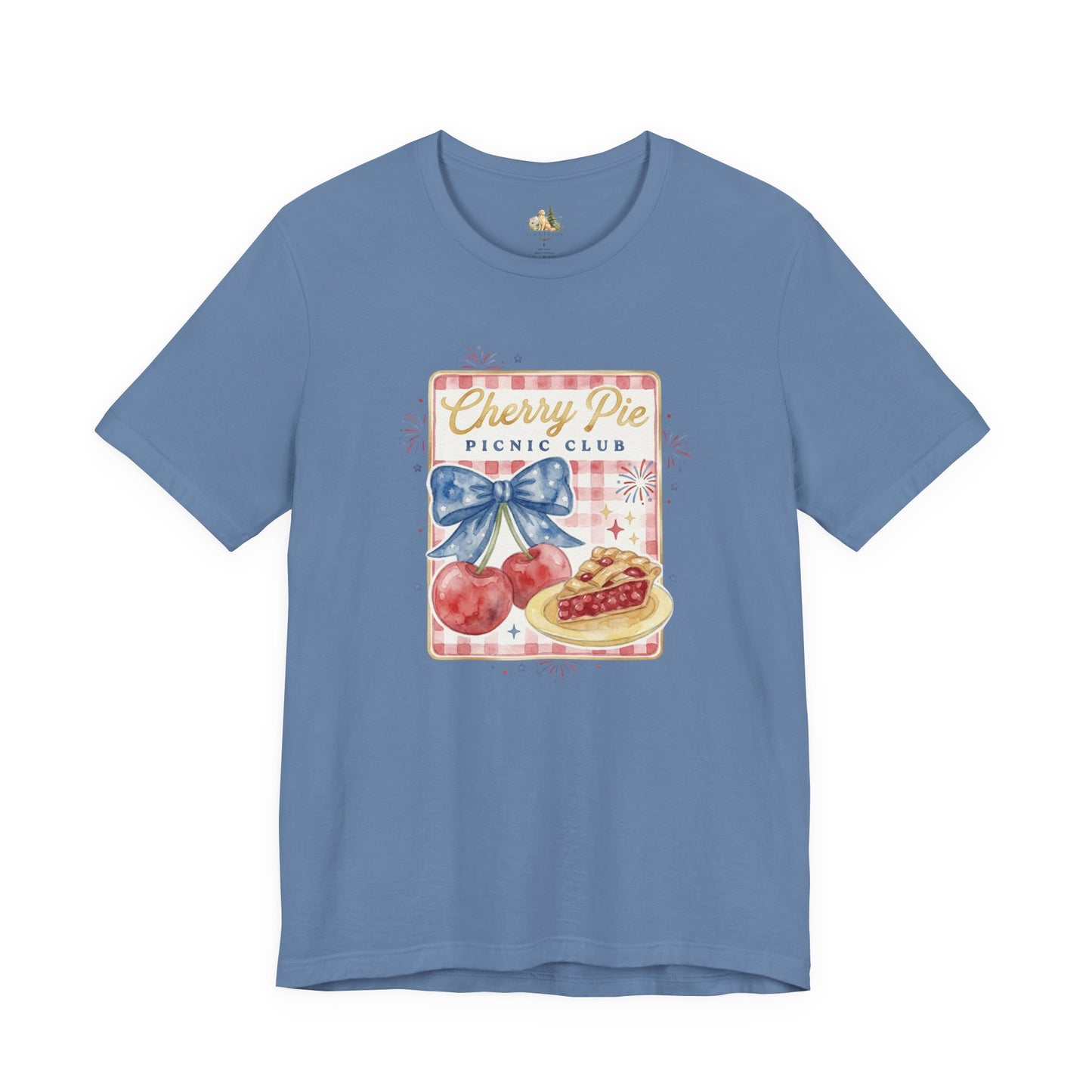 Cherry Pie Picnic Club Tee | 4th of July Retro Americana, vintage flag stars
