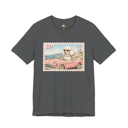 Vintage Pup Roadtrip T-Shirt — Retro Stamp Design (25)