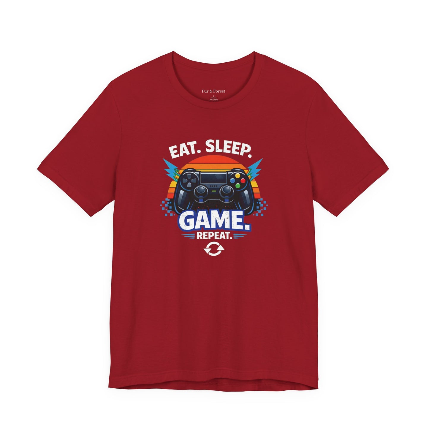 Gaming Controller Graphic Tee — "GAME" Retro Sunset Video Game T-Shirt