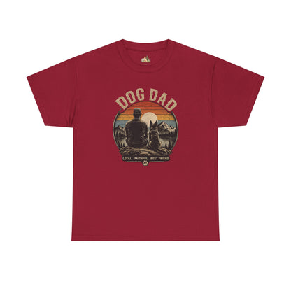 Dog Dad T-Shirt – Vintage "Loyal. Faithful. Best Friend." Graphic Tee for Dog Lovers