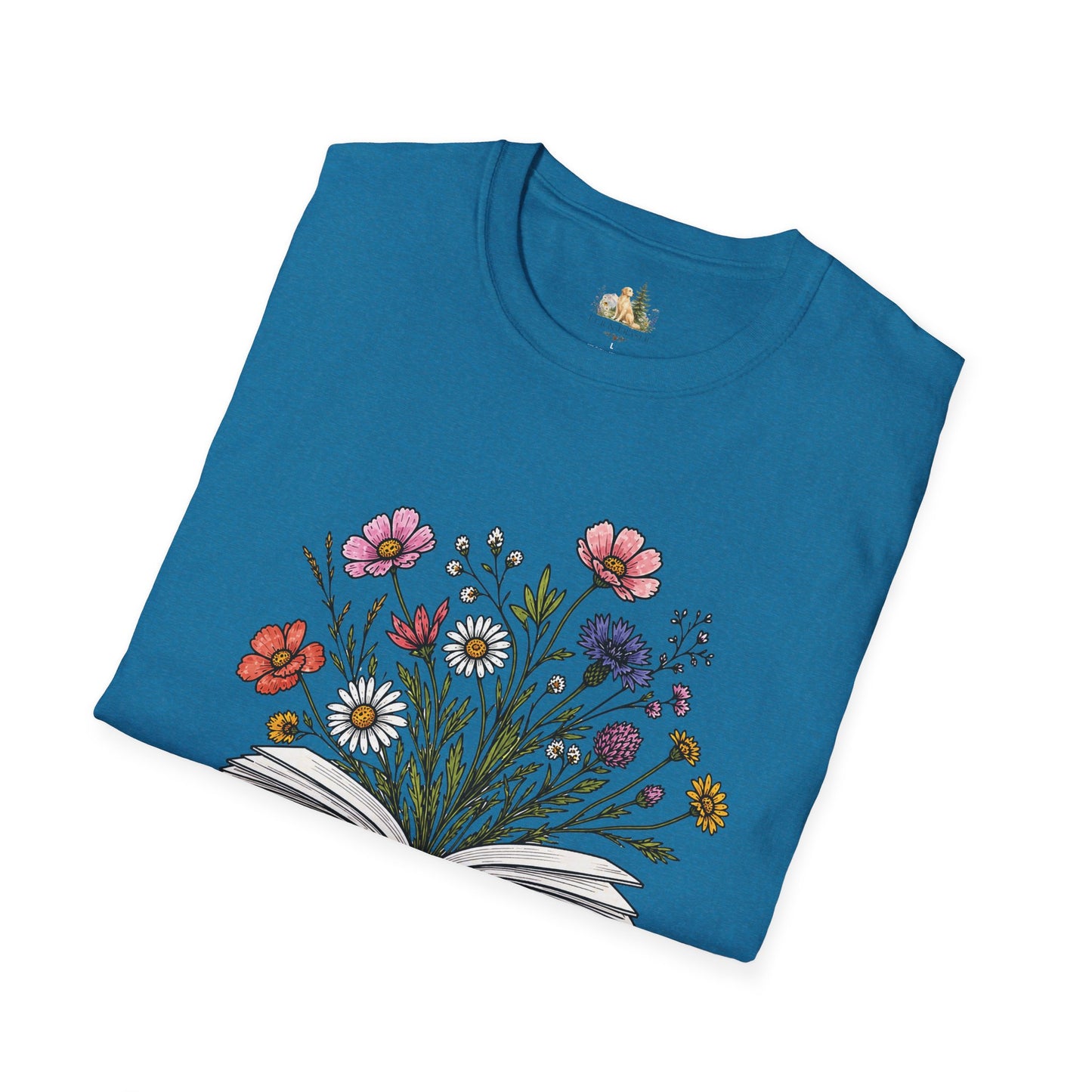 Floral Book Tee — “Just One More Chapter” Graphic T-Shirt