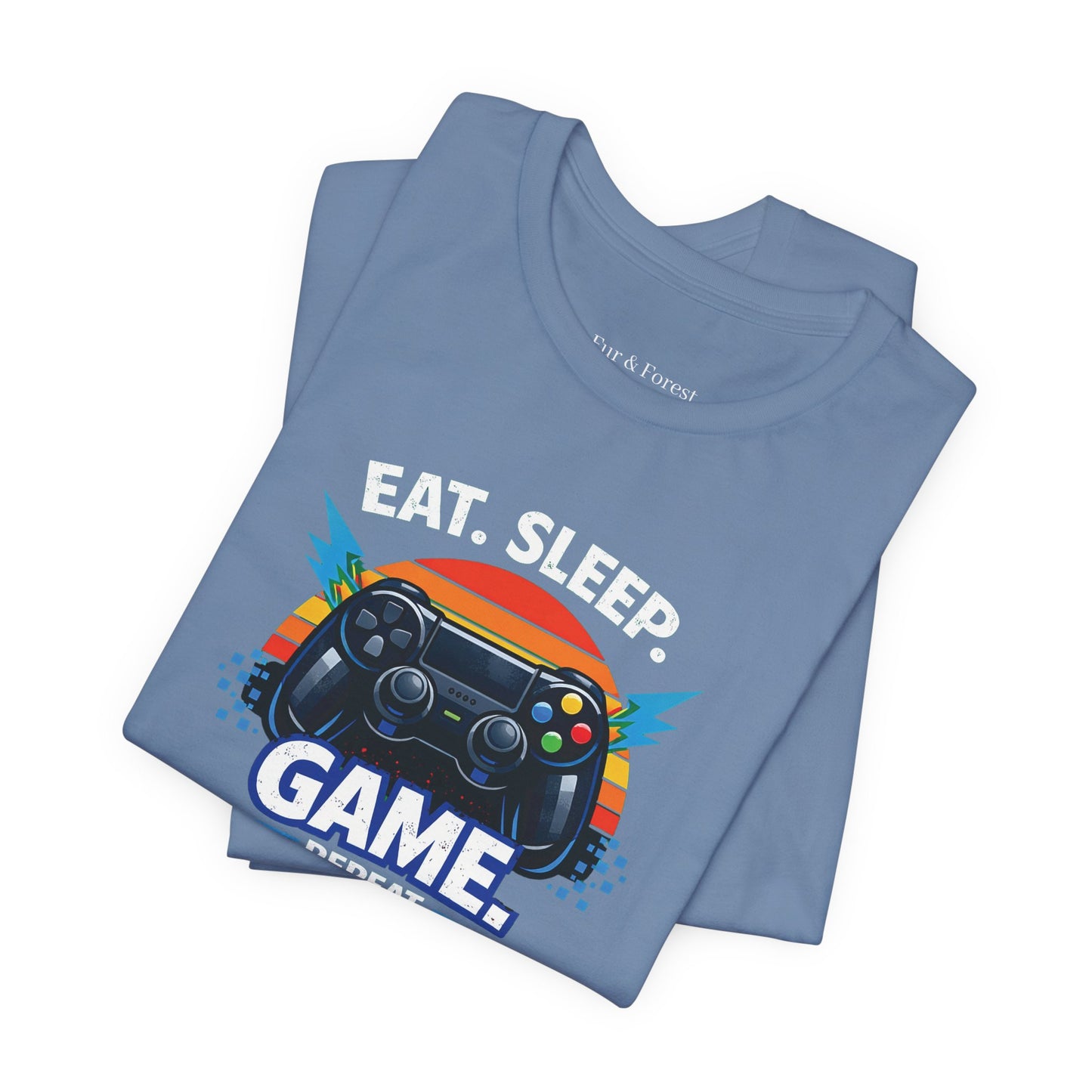 Gaming Controller Graphic Tee — "GAME" Retro Sunset Video Game T-Shirt