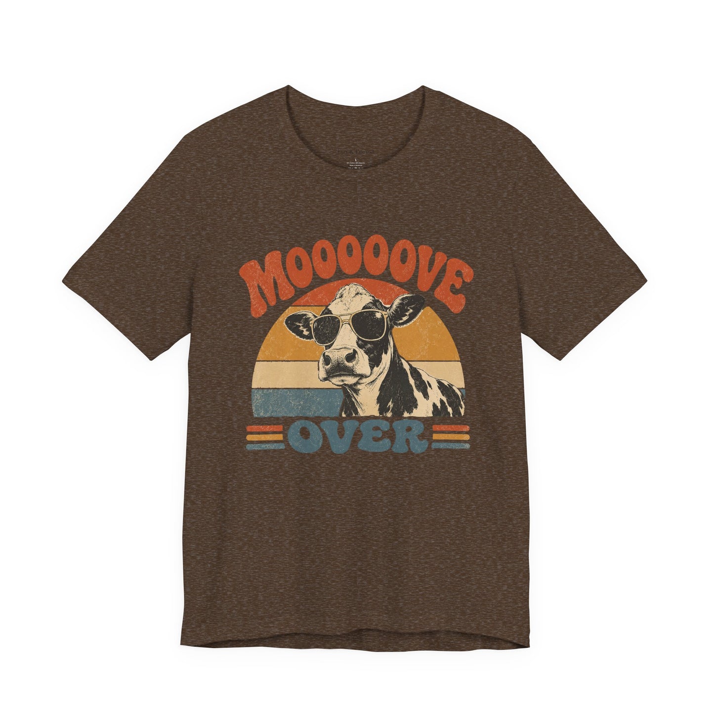 Mooove Over Cow Tee – Retro Vintage Farm Animal Graphic T-Shirt
