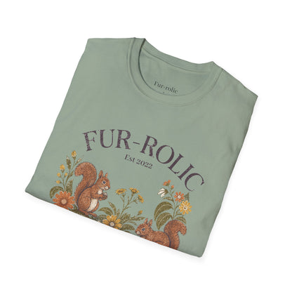 T-Shirt — "FUR-ROLIC" Squirrel Graphic Tee (Est. 2022) — Whimsical Nature Lover Shirt