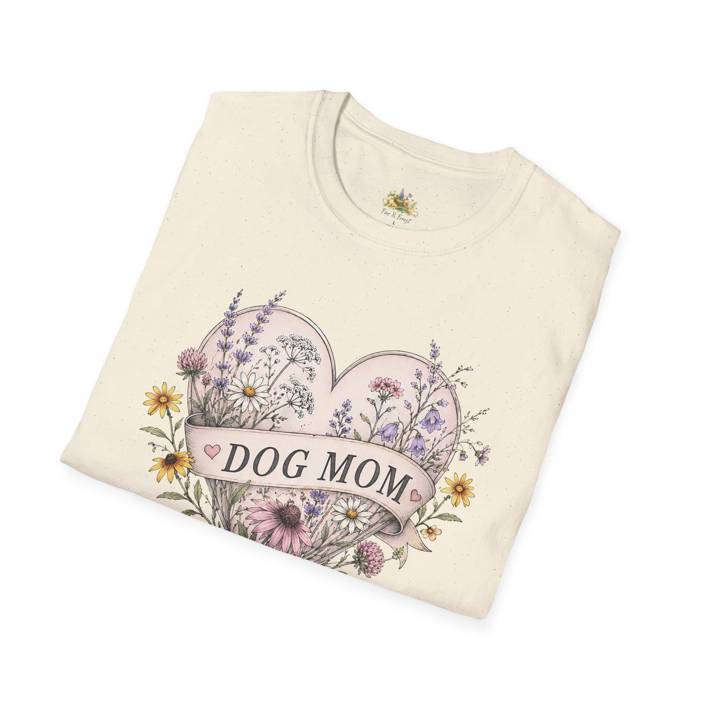 Dog Mom Floral Heart T-Shirt