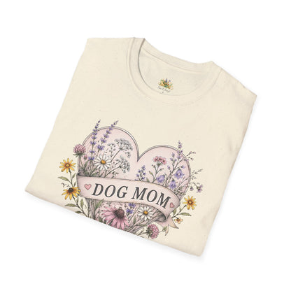 Dog Mom Floral Heart T-Shirt