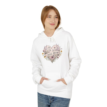Hoodie — Floral Heart "Dog Mom" Graphic