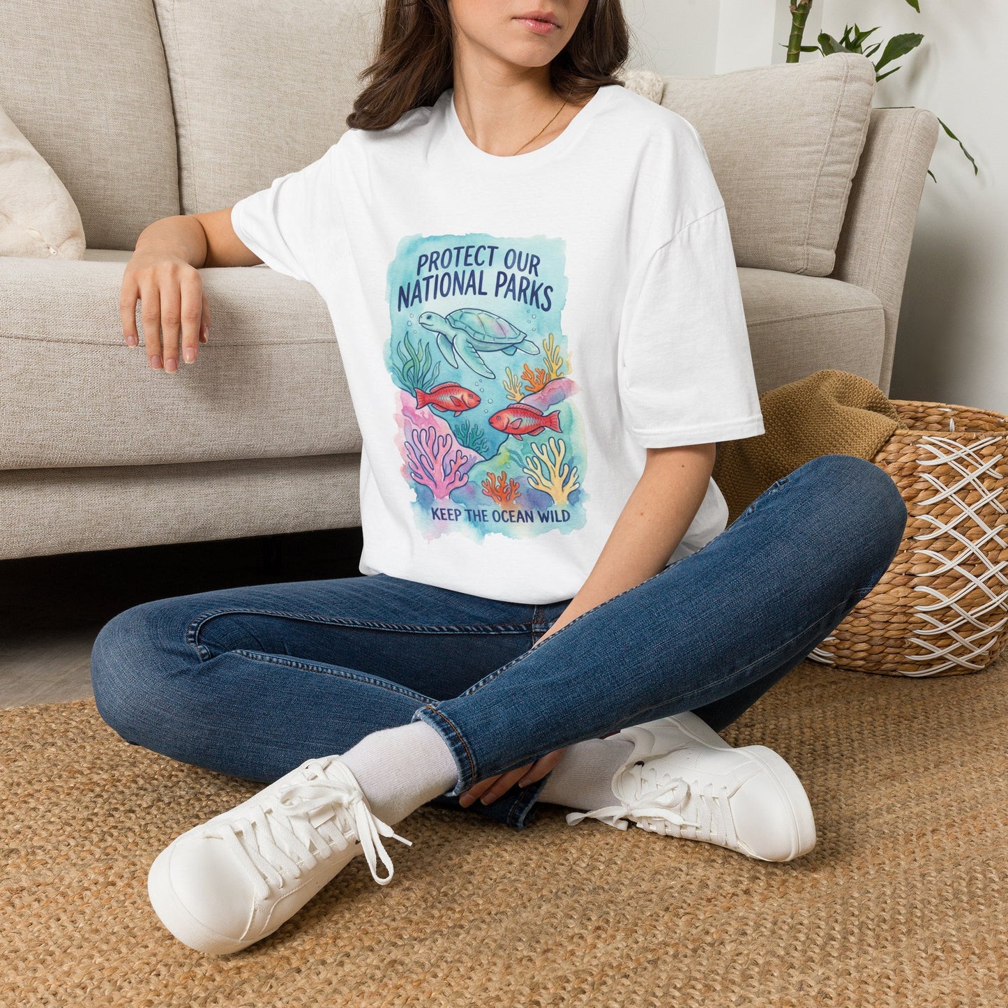 Protect Our National Parks Turtle Tee — Keep the Ocean Wild Conservation T-Shirt