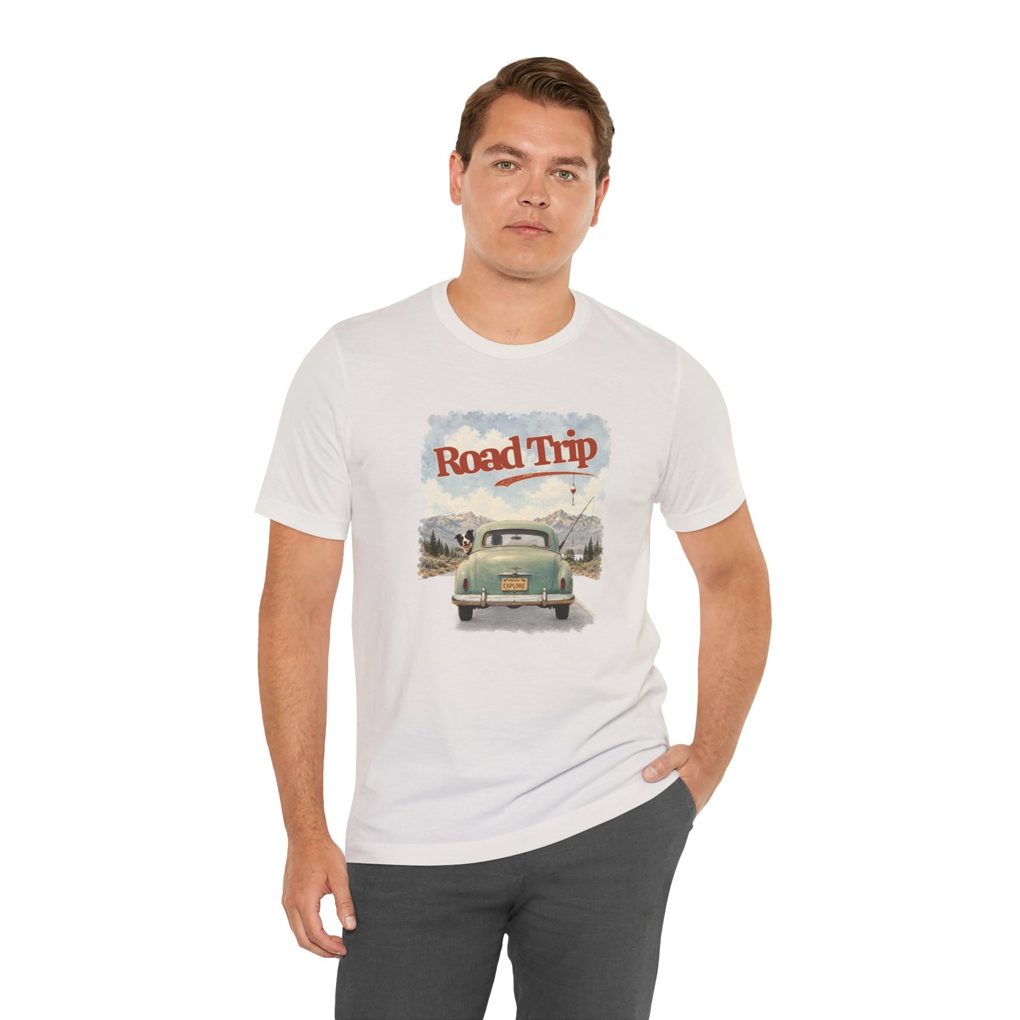Men's Road Trip Vintage Car T-Shirt