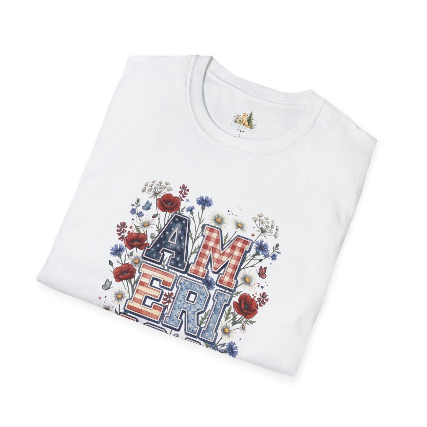 Unisex America Tee. (Light Weight, Ultra Soft Tee)