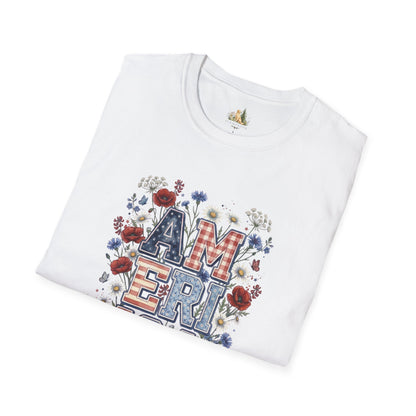 Unisex America Tee. (Light Weight, Ultra Soft Tee)