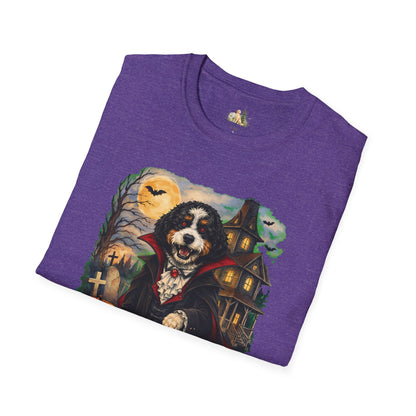 Unisex Halloween Bernese Mountain Dog Costume Tee – What Tails Lurks Behind The Pines Collection