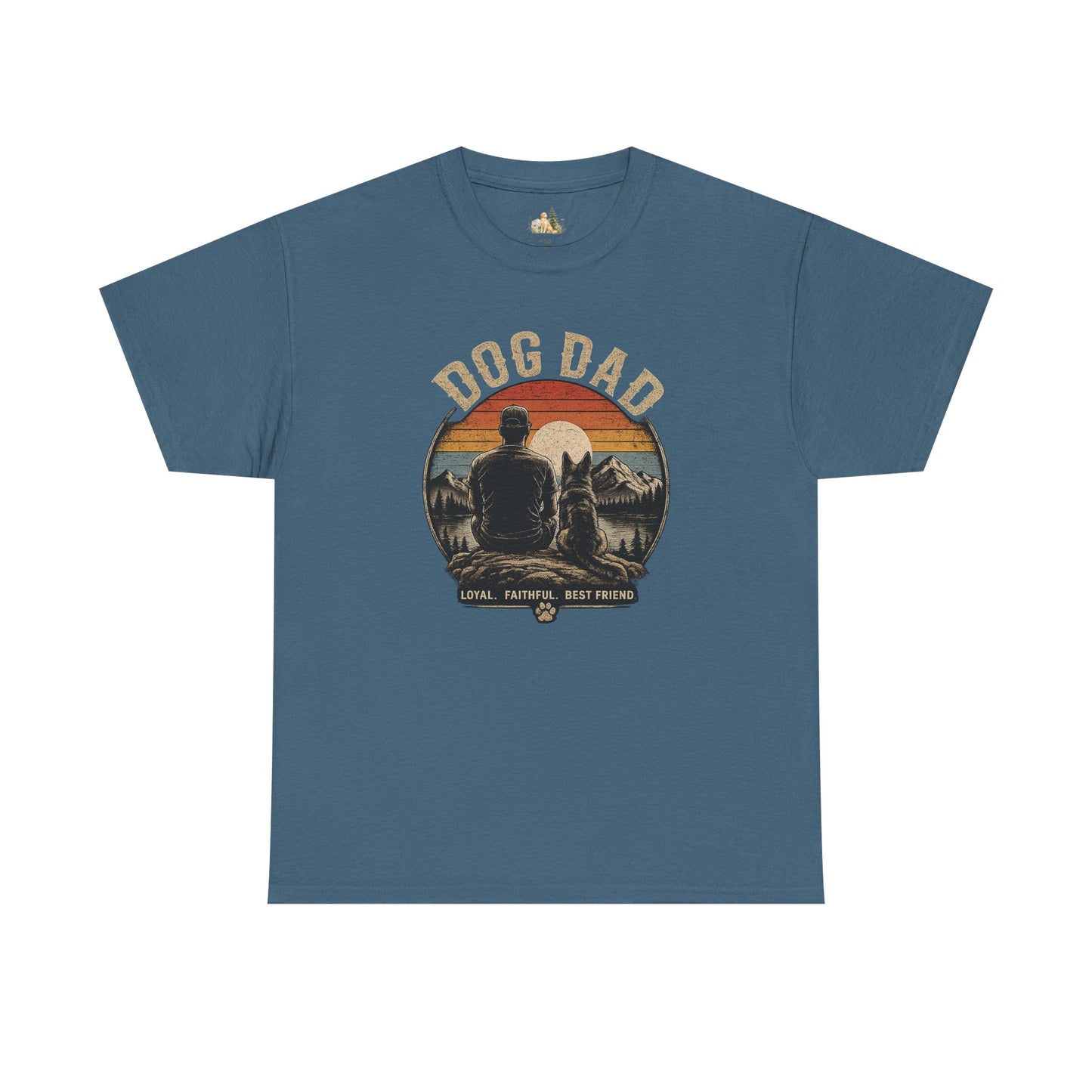 Dog Dad T-Shirt – Vintage "Loyal. Faithful. Best Friend." Graphic Tee for Dog Lovers