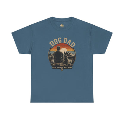 Dog Dad T-Shirt – Vintage "Loyal. Faithful. Best Friend." Graphic Tee for Dog Lovers