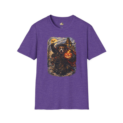 Unisex Halloween Pit Bull Headless Horseman Tee – What Tails Lurk Behind The Pines Collection