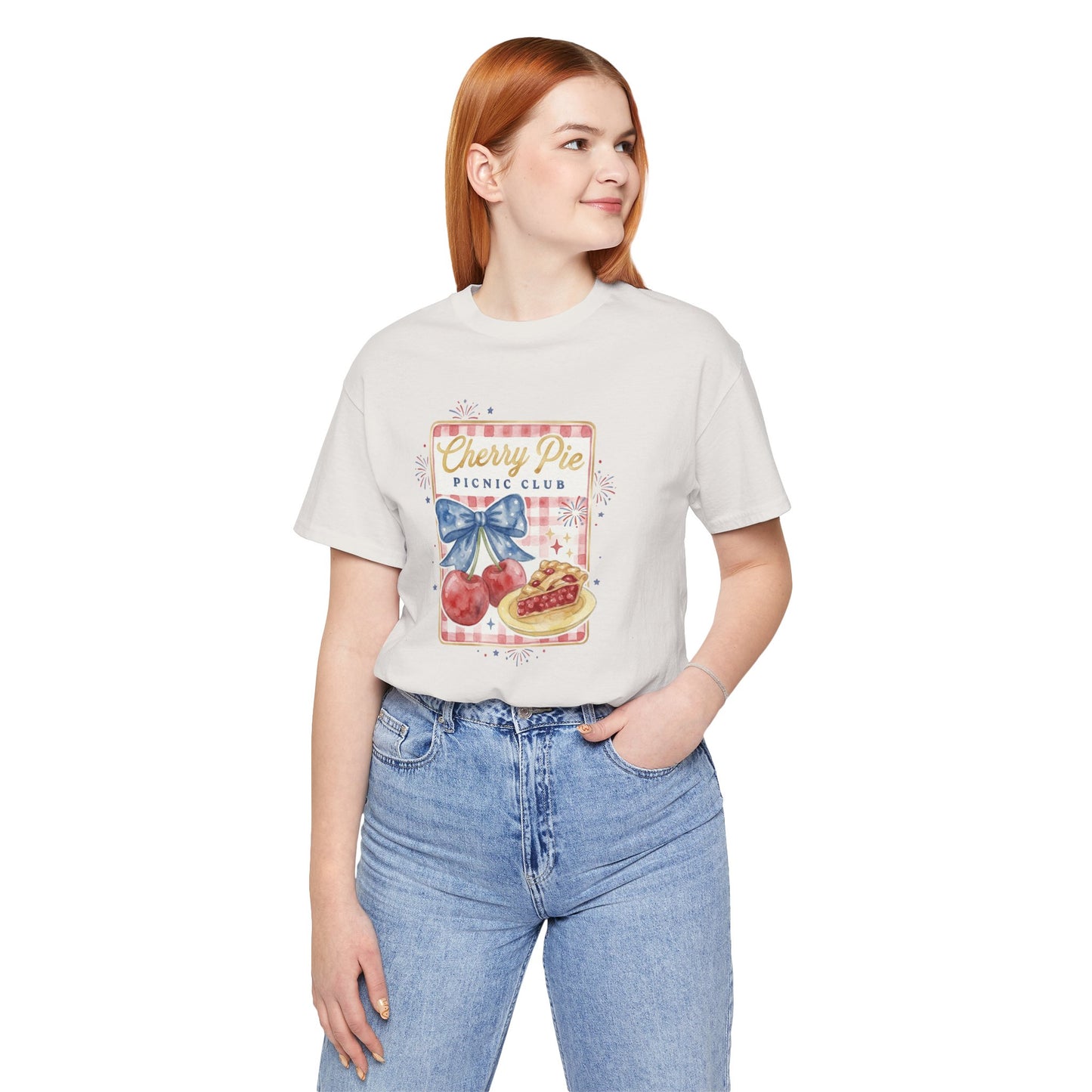 Cherry Pie Picnic Club Tee | 4th of July Retro Americana, vintage flag stars