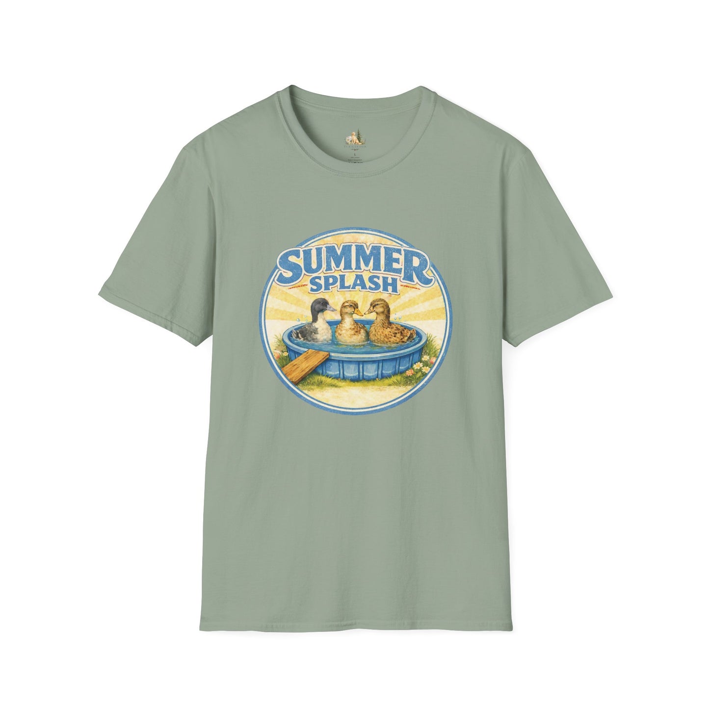 Unisex Summer Splash Tee — Vintage Ducklings Graphic T‑Shirt (Light Weight, Ultra Soft Tee)