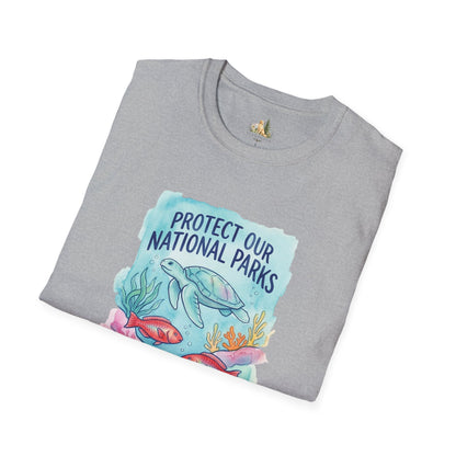 Protect Our National Parks Turtle Tee — Keep the Ocean Wild Conservation T-Shirt