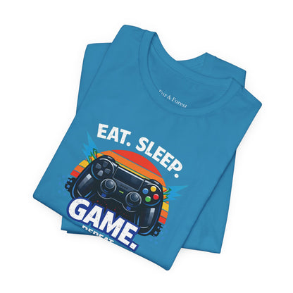 Gaming Controller Graphic Tee — "GAME" Retro Sunset Video Game T-Shirt