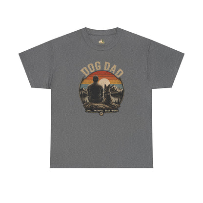 Dog Dad T-Shirt – Vintage "Loyal. Faithful. Best Friend." Graphic Tee for Dog Lovers