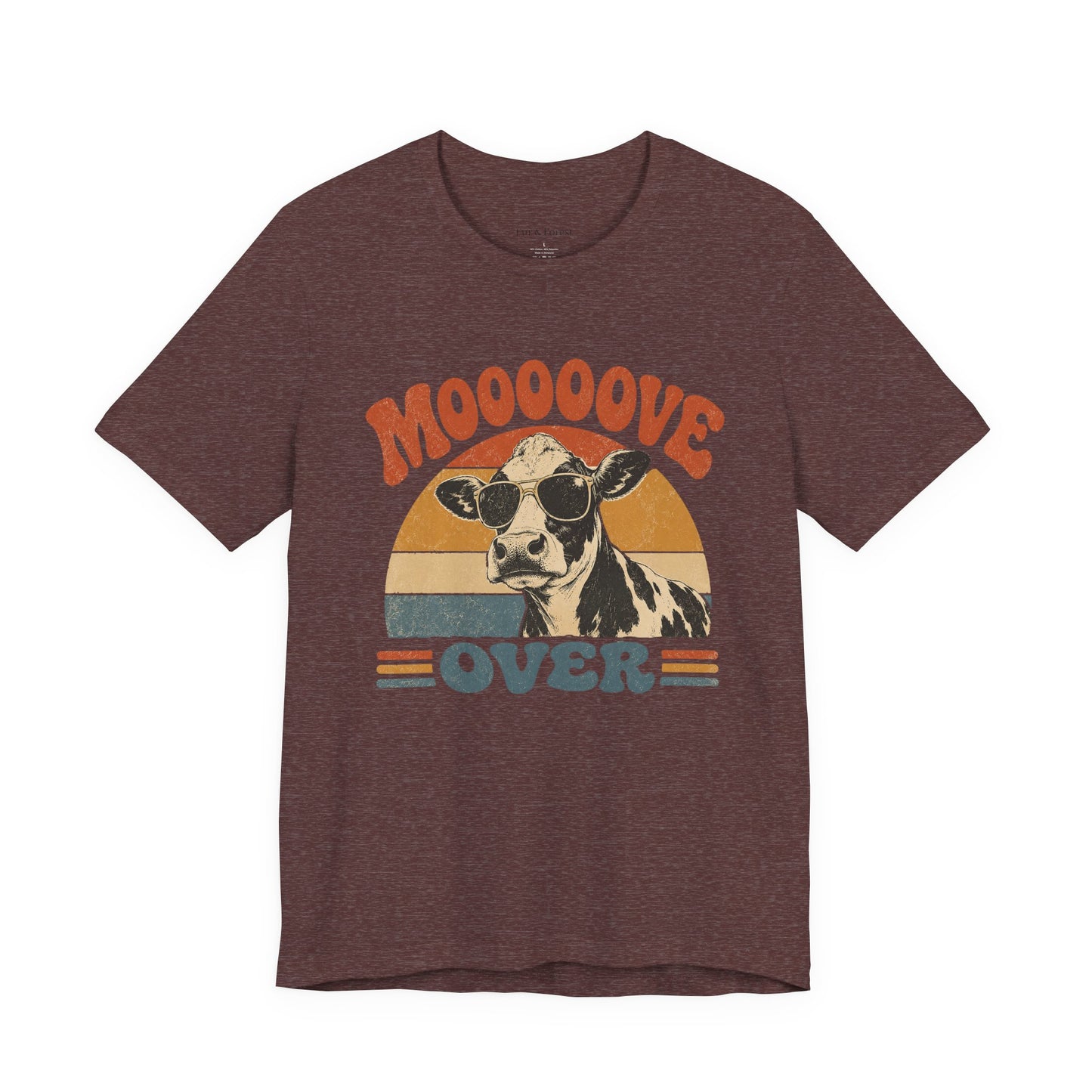 Mooove Over Cow Tee – Retro Vintage Farm Animal Graphic T-Shirt