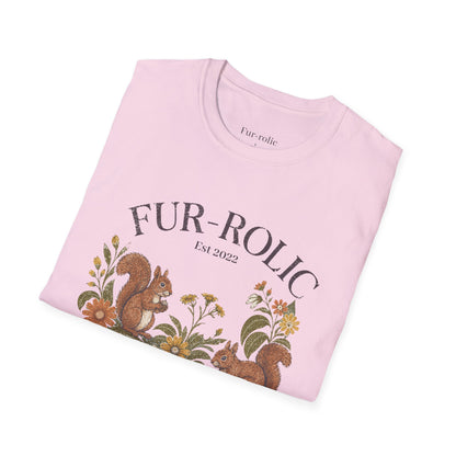 T-Shirt — "FUR-ROLIC" Squirrel Graphic Tee (Est. 2022) — Whimsical Nature Lover Shirt