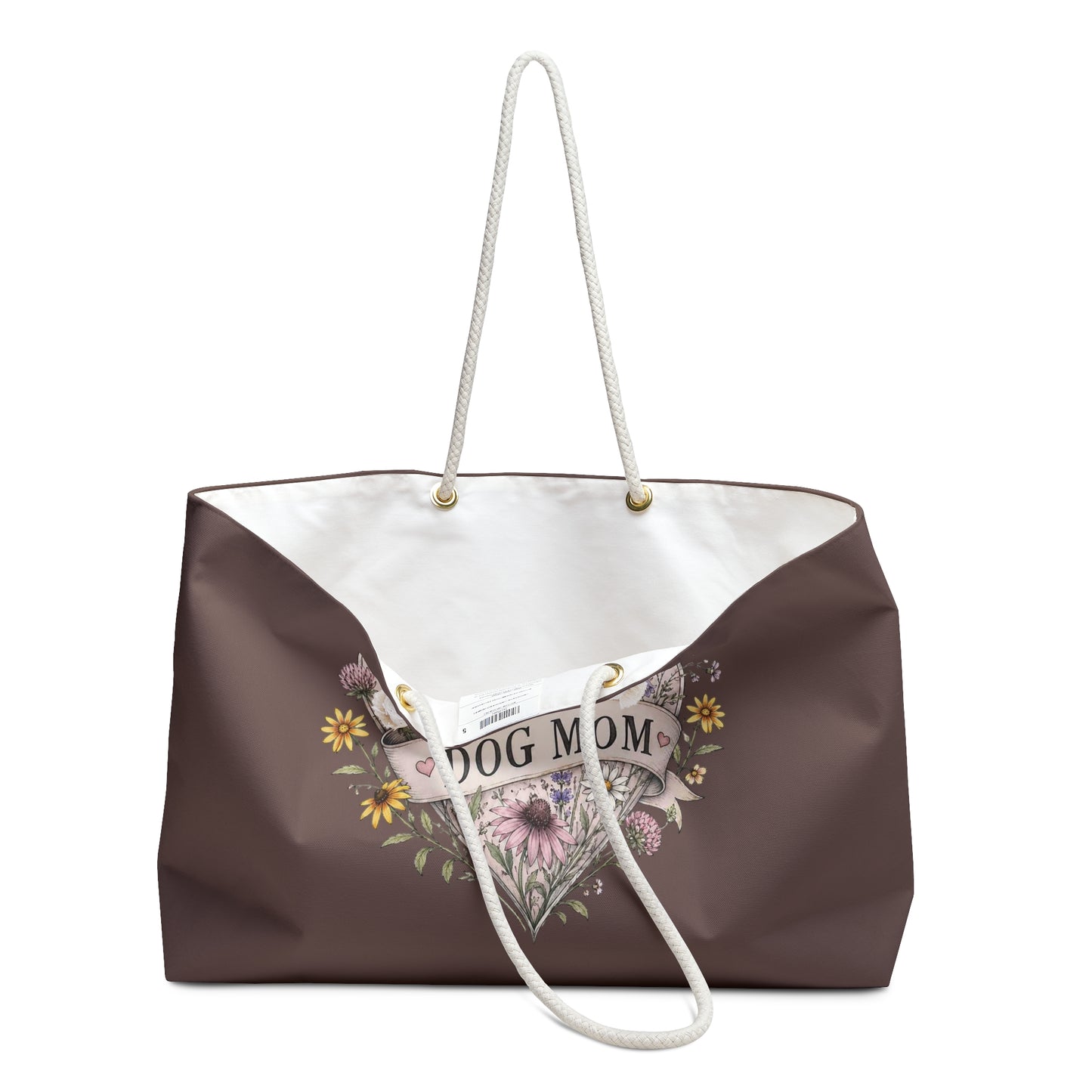 Dog Mom Weekender Bag — Floral Heart Travel Tote