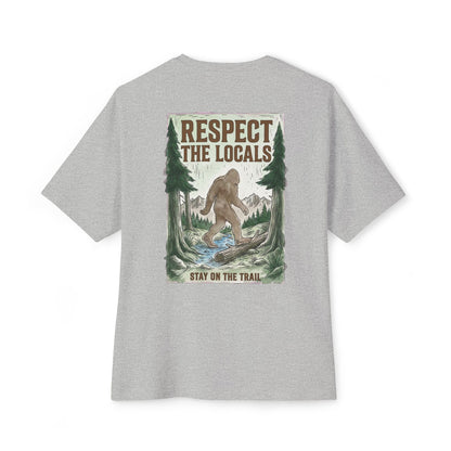 Respect The Locals T-Shirt — Bigfoot Trail Graphic Tee (Boxy Oversized Tee)