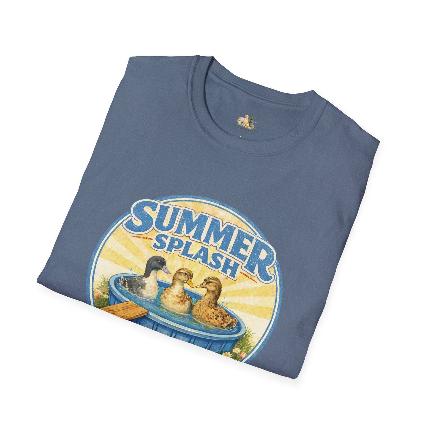 Unisex Summer Splash Tee — Vintage Ducklings Graphic T‑Shirt (Light Weight, Ultra Soft Tee)