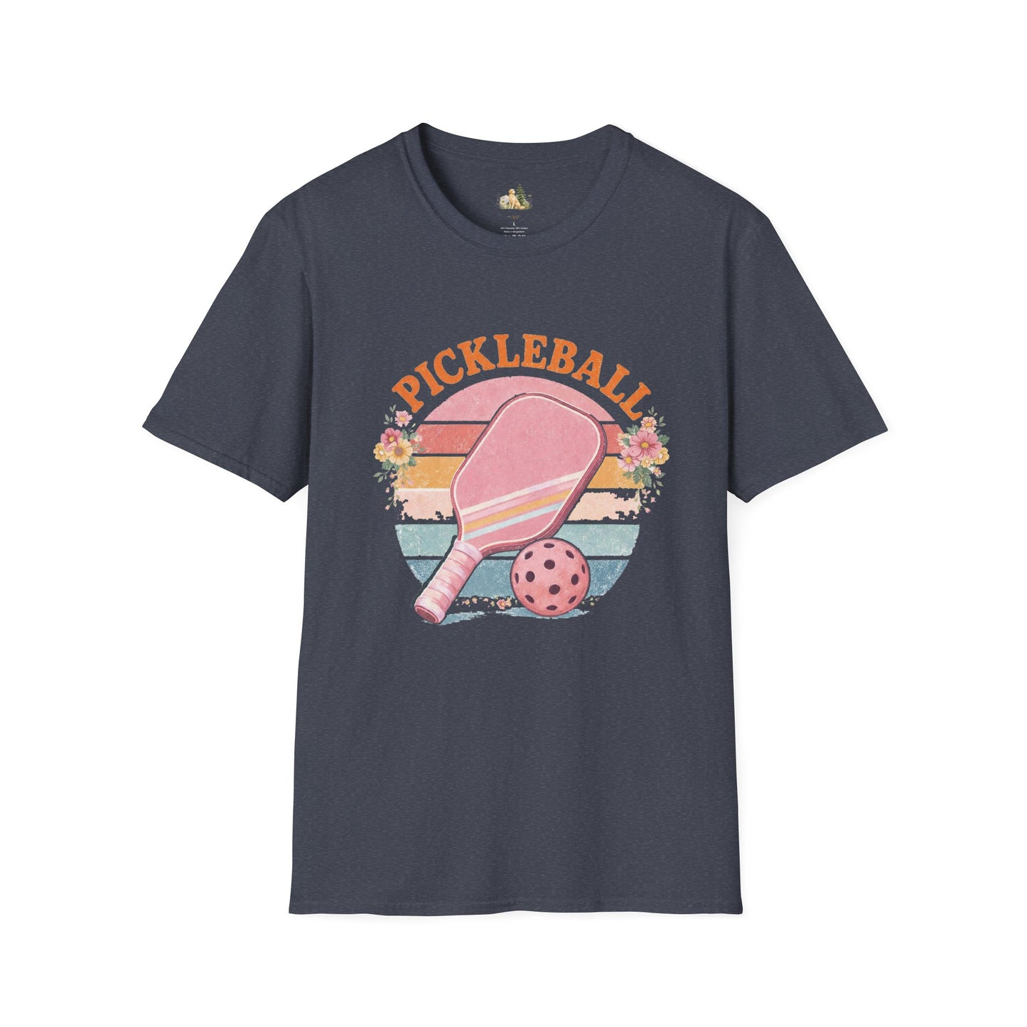 Pickleball Retro Paddle T‑Shirt — Vintage Floral Pickleball Tee Light Weight, Ultra Soft Tee
