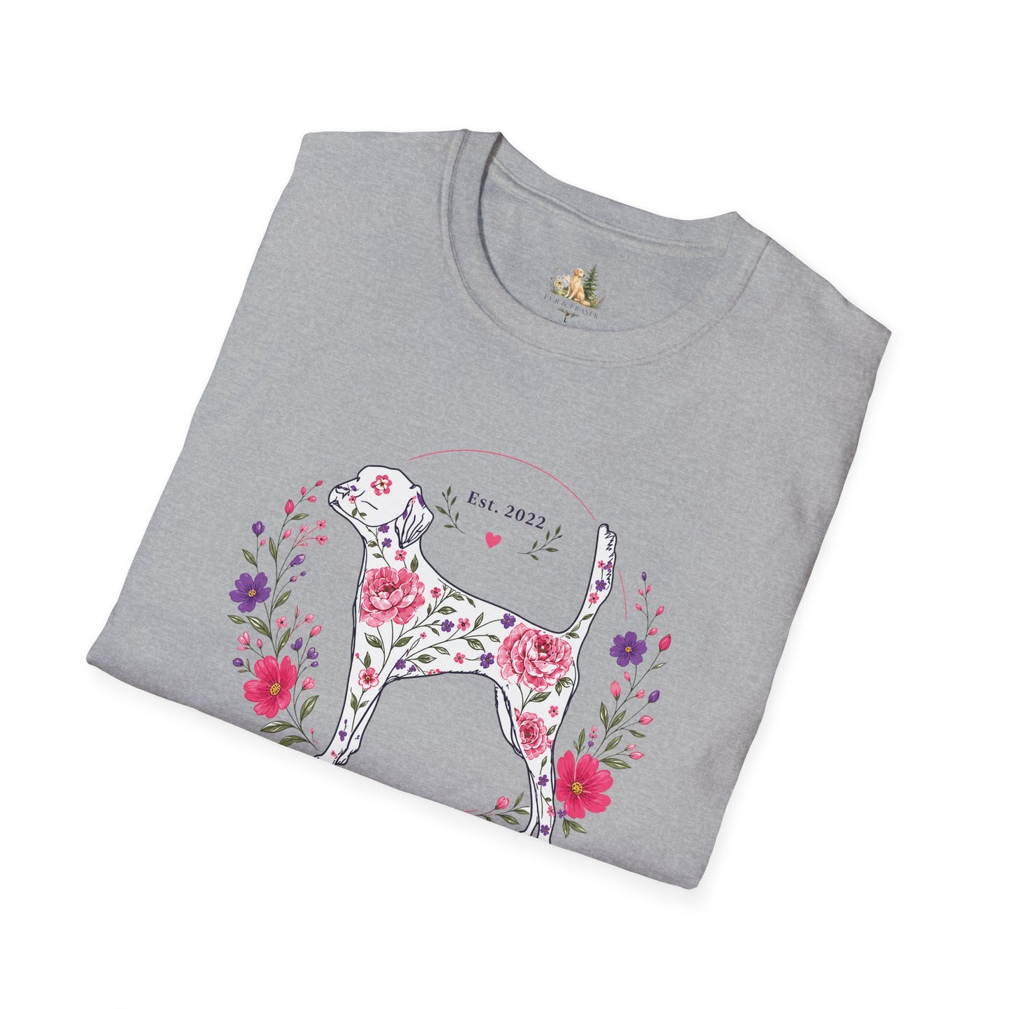 Floral Dog Tee — “FUR-ROLIC” Graphic T-Shirt (Est. 2022)