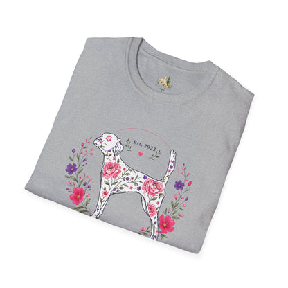 Floral Dog Tee — “FUR-ROLIC” Graphic T-Shirt (Est. 2022)