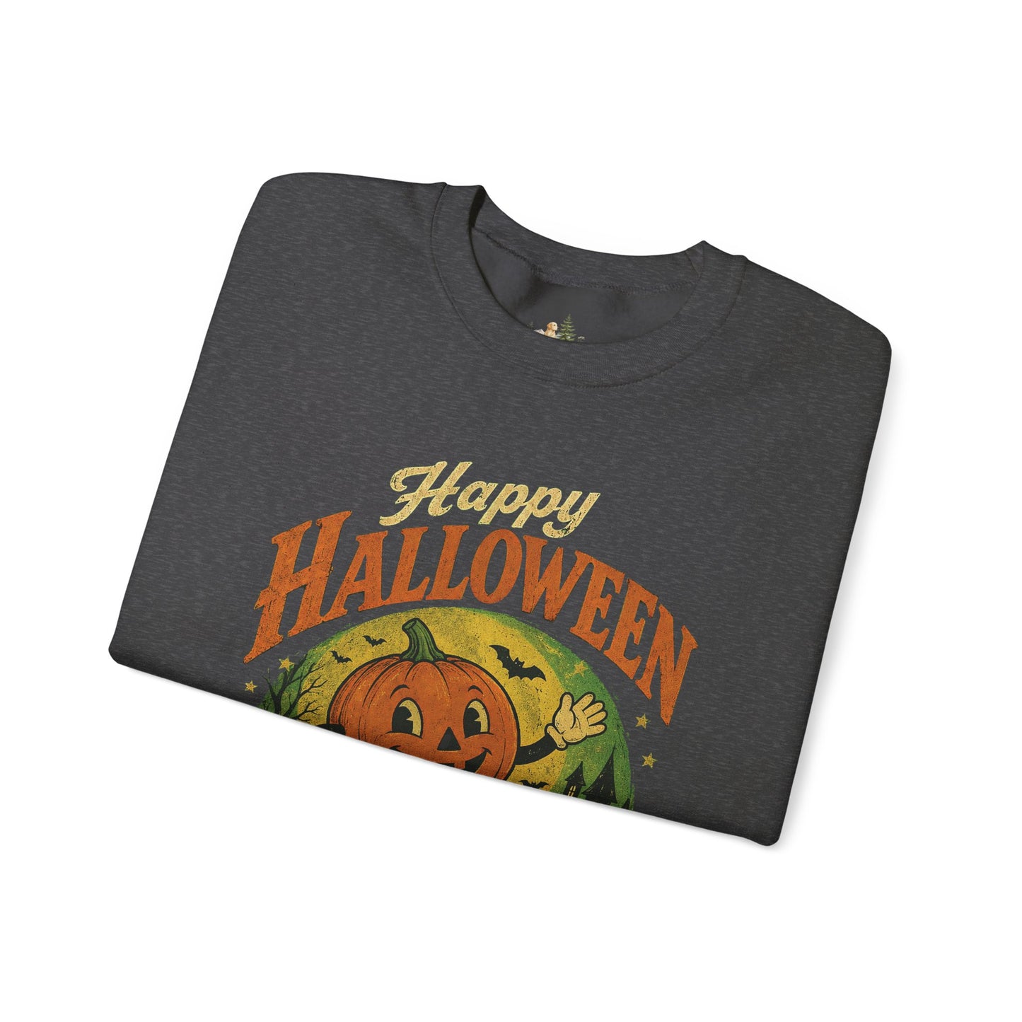 Unisex Happy Halloween Pumpkin Crewneck Sweatshirt