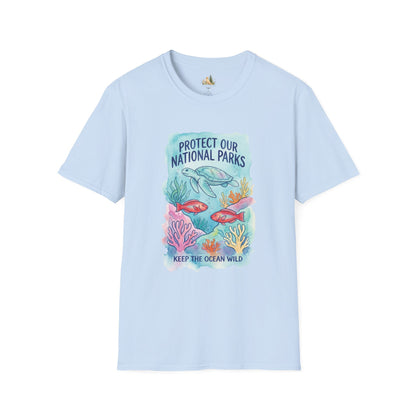 Protect Our National Parks Turtle Tee — Keep the Ocean Wild Conservation T-Shirt