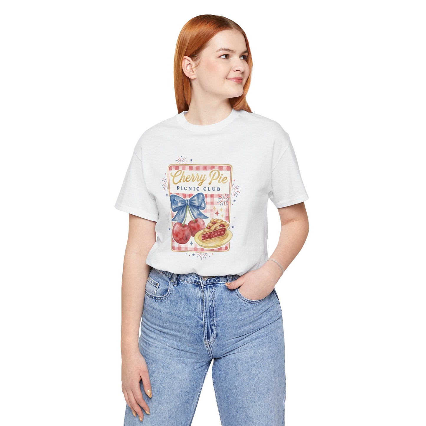 Cherry Pie Picnic Club Tee | 4th of July Retro Americana, vintage flag stars