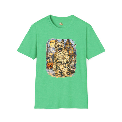 Unisex Mummy German Shepherd Halloween T-Shirt - What Tails Lurk Behind The Pines Collection